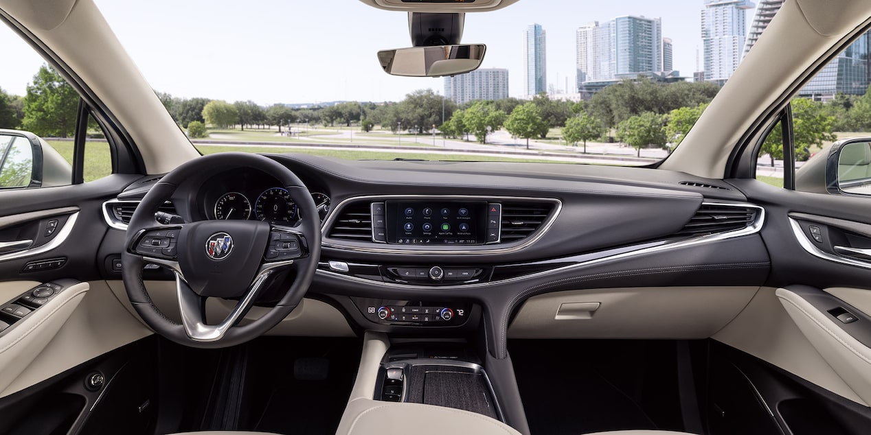 2024 Buick Enclave front interior overview.