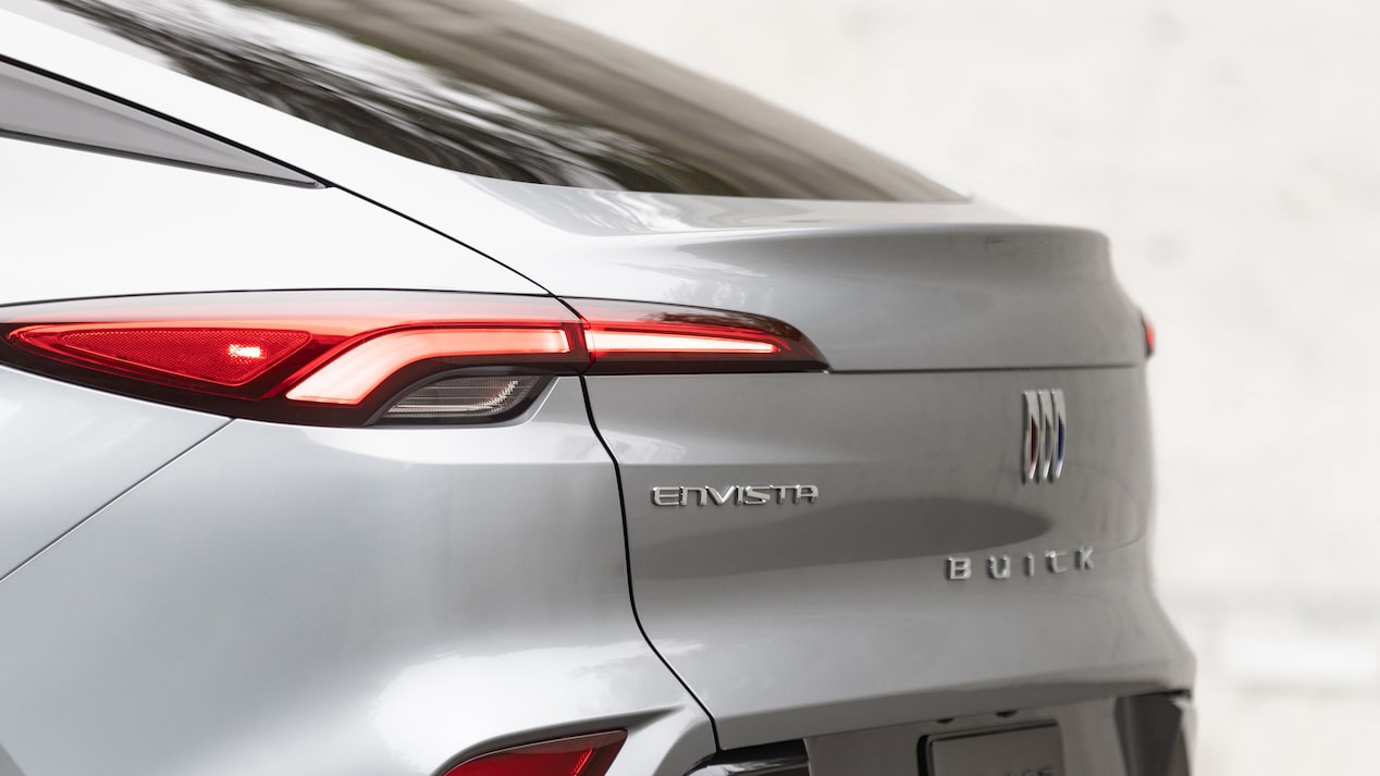 Left rear view of the 2025 Envista crossover SUV.