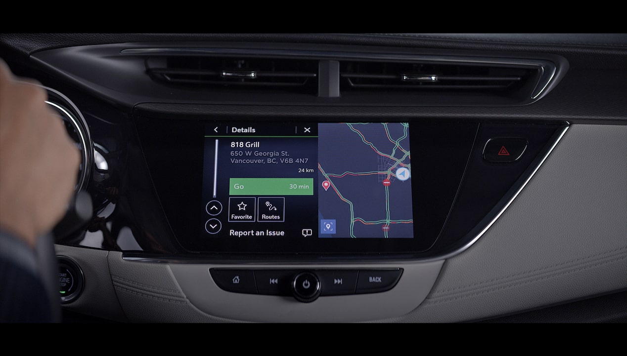 Buick Alexa Built-In Showing Maps.