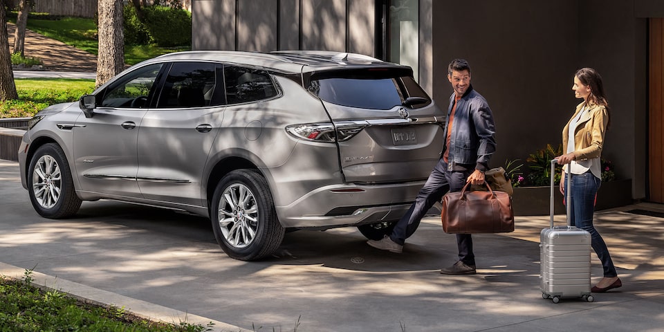 Using the hands-free power liftgate of the 2024 Buick Enclave.