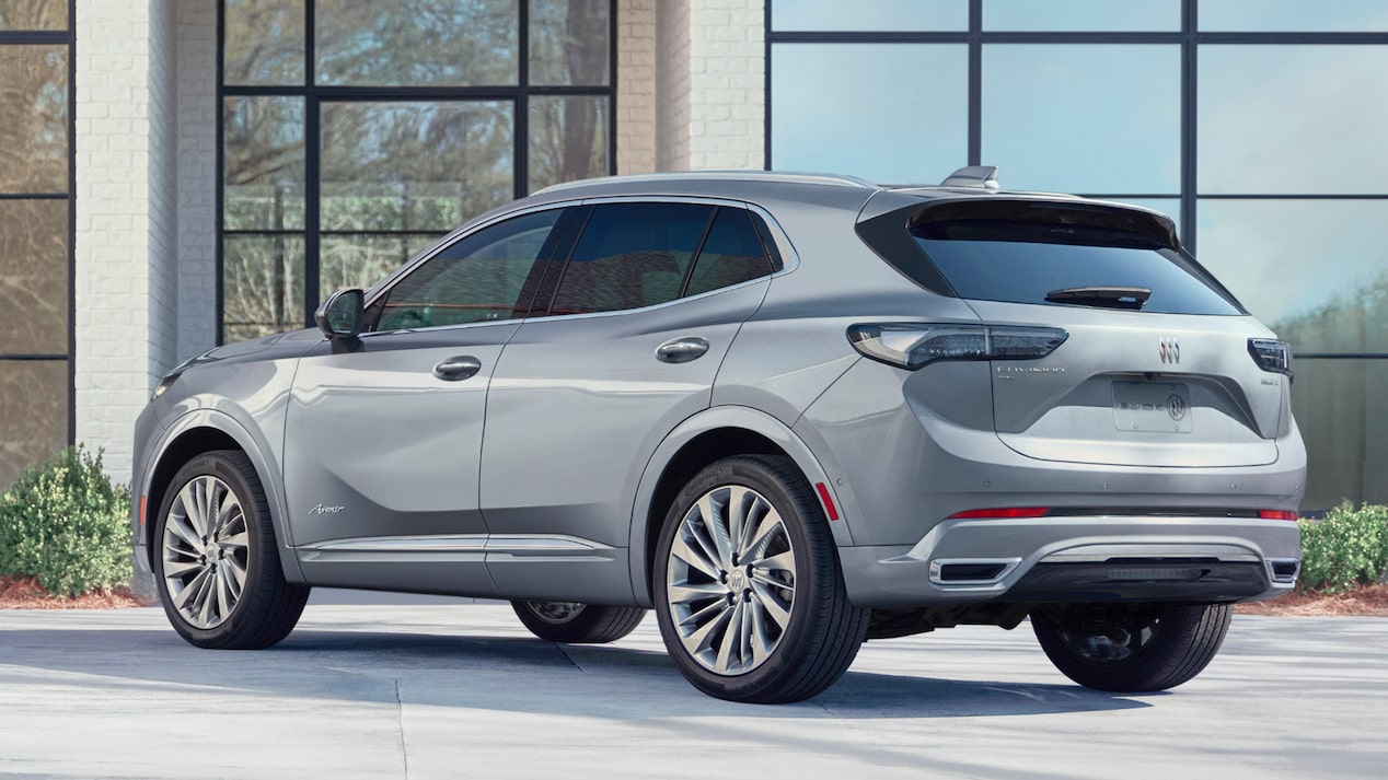 Left rear profile view of the 2024 Buick Envision.