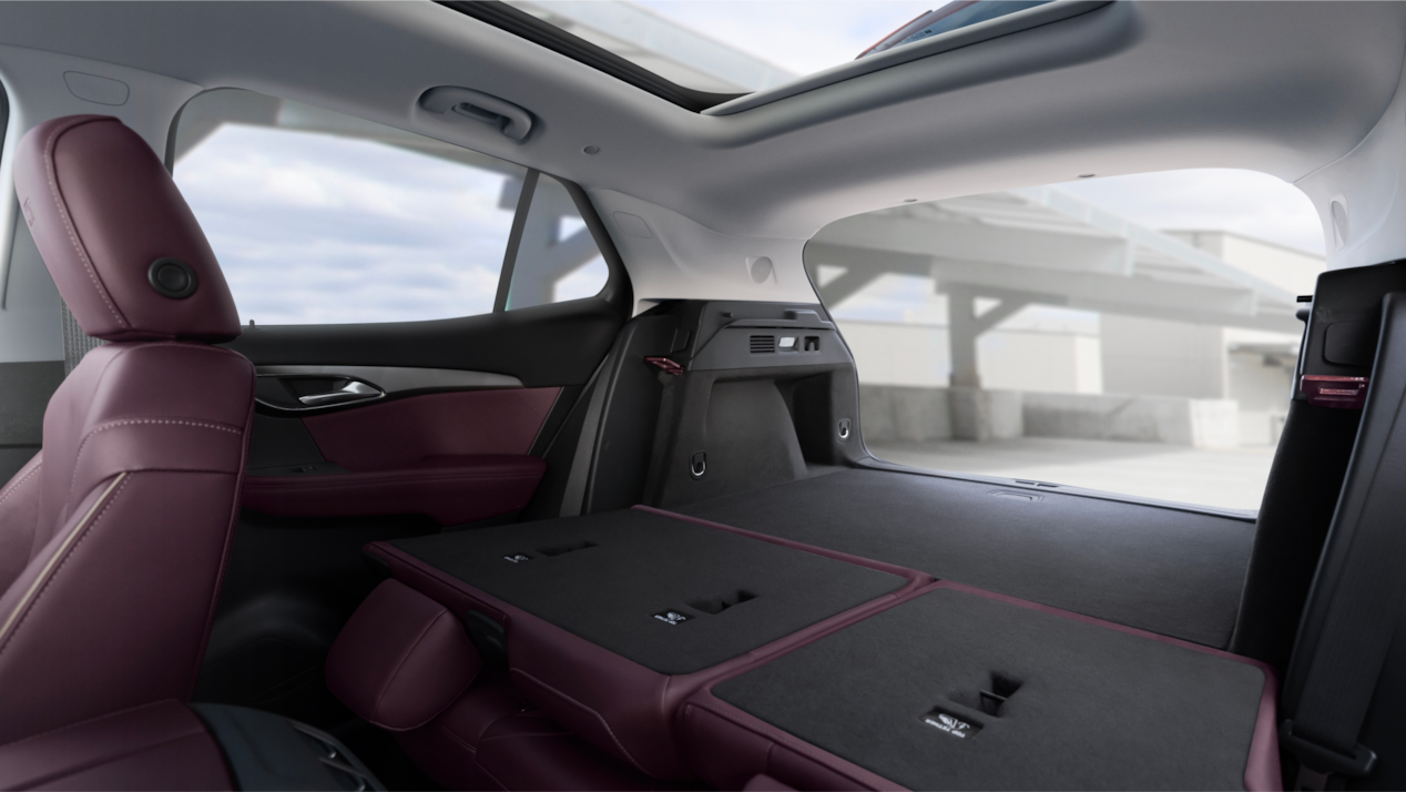 2024 Buick Envision cargo space with seats down.