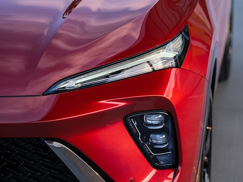 Close-up view of the Headlight on a 2025 Buick Envision Compact SUV.