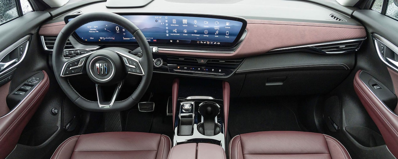 Overhead View of the front interiors in a 2025 Buick Envision ST Sporty Compact SUV.