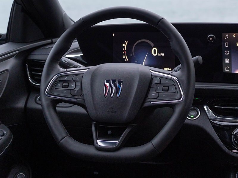 Steering wheel of the 2025 Buick Envista Avenir SUV.