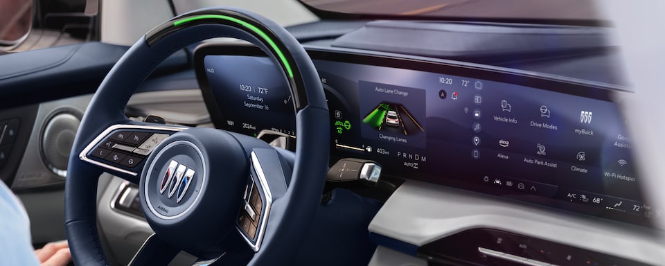 2025 Buick Enclave interior dashboard featuring Super Cruise.